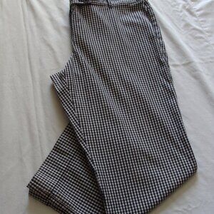 ANN TAYLOR LOFT Black & White GINGHAM Check MARISA CROP Capri Pant Sz 12